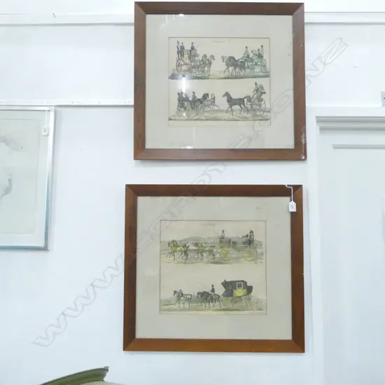 PR OLD FRAMED FUHRWERK PRINTS - NO 1 & 2 375 X 330MM