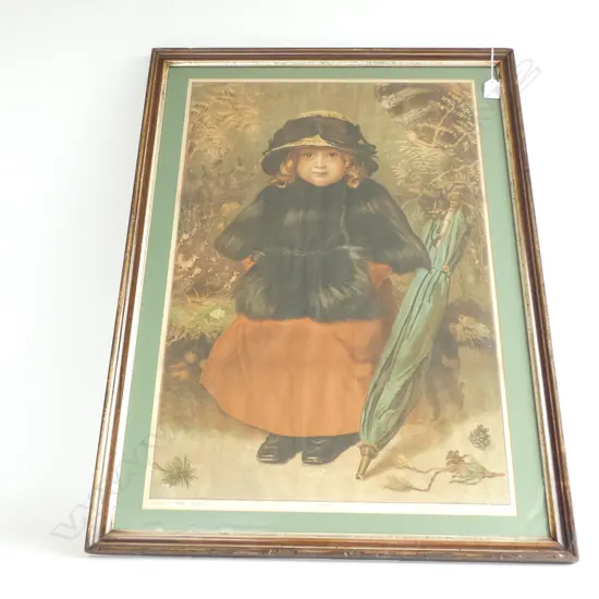 C. 1900 LITHOGRAPH 'LITTLE MRS. GAMP' 695x470mm