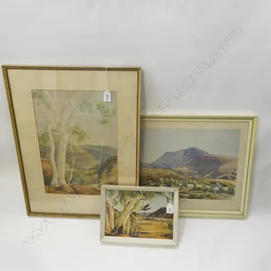3 FRAMED AUSTRALIAN BUSH SCENE PRINTS - 2 ALBERT NAMATJIRA (270 X 390MM)