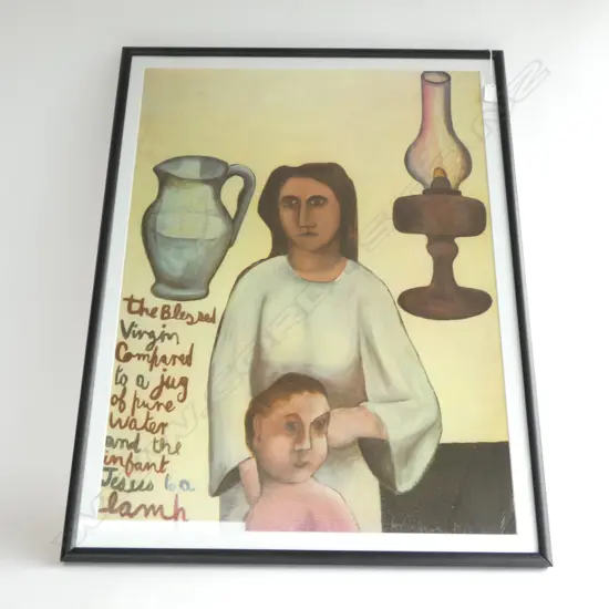 COLIN MCCAHON PRINT 'THE BLESSED VIRGIN...' 730x550mm