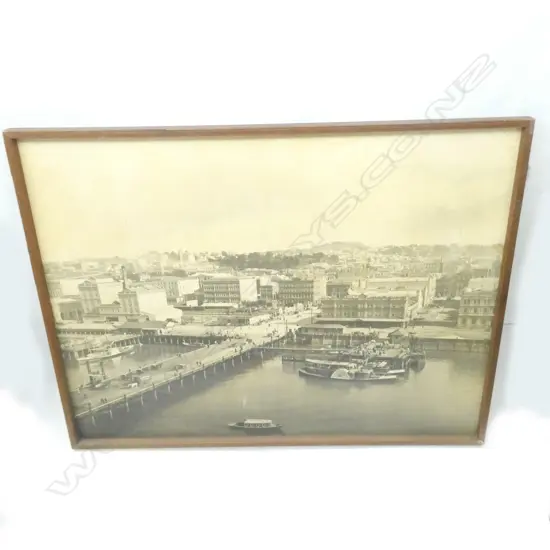 EARLY PHOTO OF AUCKLAND HARBOUR 695x915mm