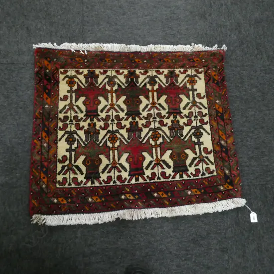 (52G) PERSIAN H/KNOTTED SHAHREBABAK 770 x 620mm