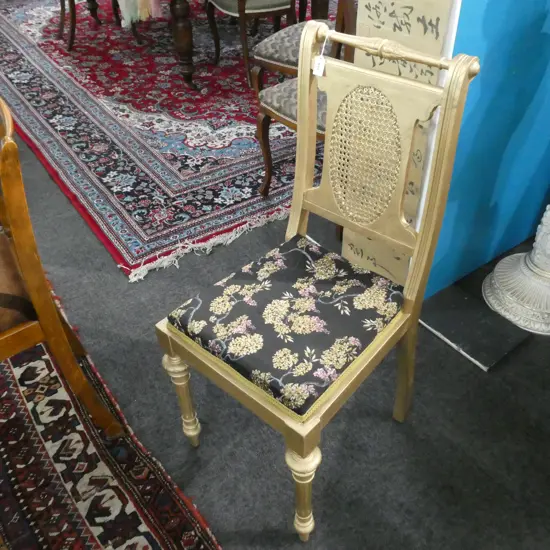 GOLD PAINTED EDWARDIAN CHAIR
