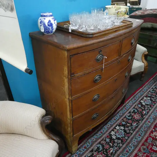 GEORGIAN MAHOGANY FIVE DRAWER CHEST 1020 x 480 x 1040mm