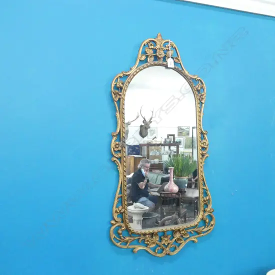 GILT FRAMED MIRROR 820x390mm