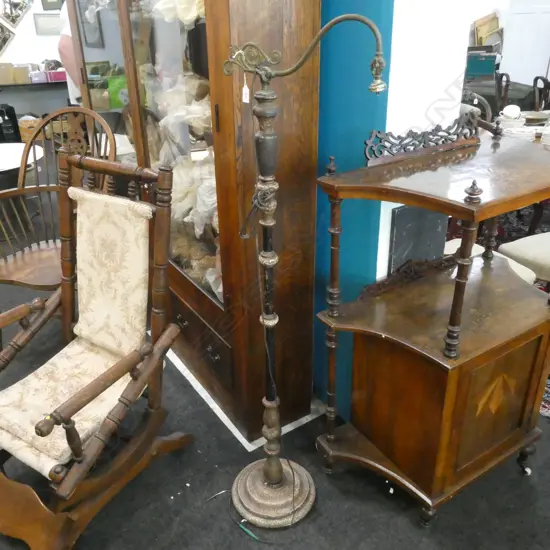 OLD BRASS FLOOR LAMP - H. 1540MM - NO SHADE