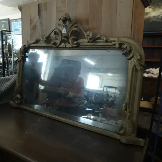 GILT FRAMED OVER MANTLE MIRROR AF