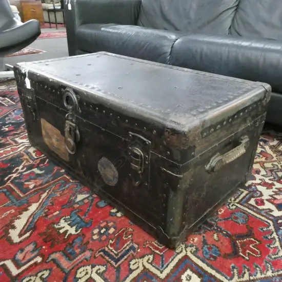 EARLY 20TH CENTURY TRAVEL TRUNK L. 780MM
