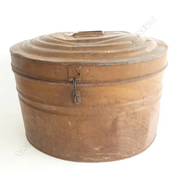 COPPER OVAL HAT / STORAGE BOX 450 X 380 X 280MM