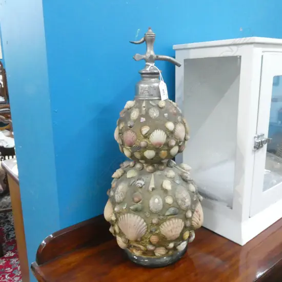 LARGE SHELL COVERED SODA SYPHON H. 490MM) 