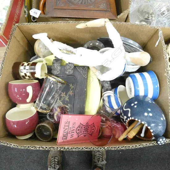 BOX LOT MISC INC. CORNISHWARE ETC. 