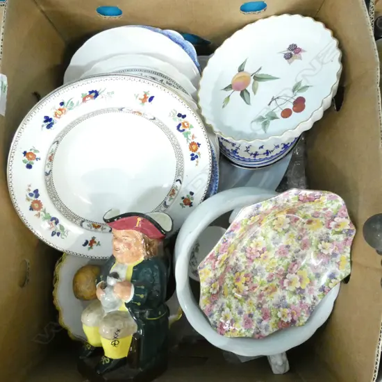 LG BOX LOT PORCELAIN INCL. ROYAL WORCESTER / PARAGON ETC.