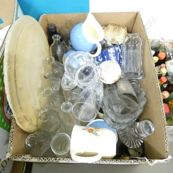 BOX LOT MISC INC. OLD BOTTLES 