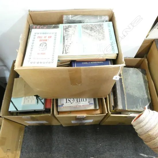 4 BOXES OLD BOOKS - MIXED SELECTION 