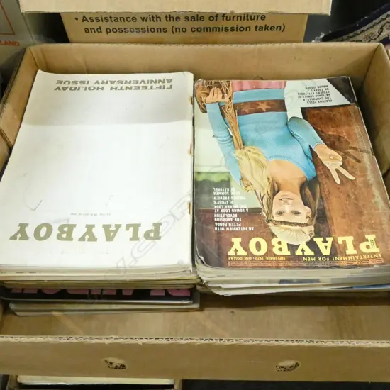 LARGE BUNDLE OF PLAYBOY MAGAZINES 1960s & 1970-71