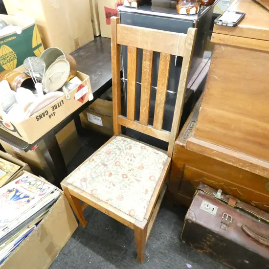 OAK DINING CHAIR - PADDED CHAIR 