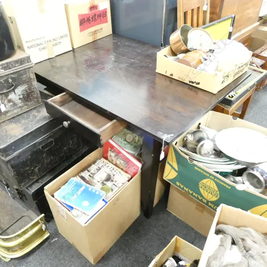 2 DRAWER WOODEN COUNTRY STYLE DINING TABLE H. 700 L. 1500