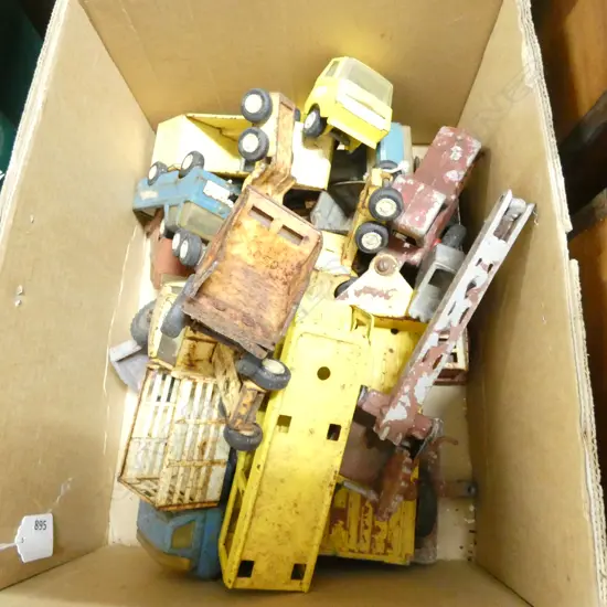 BOX OF TOY TRUCKS