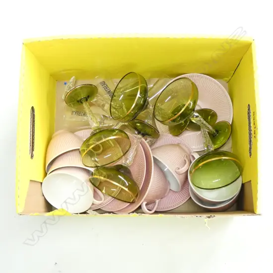 LOT SWEDISH COFFEE CUPS + ASST GLASSES