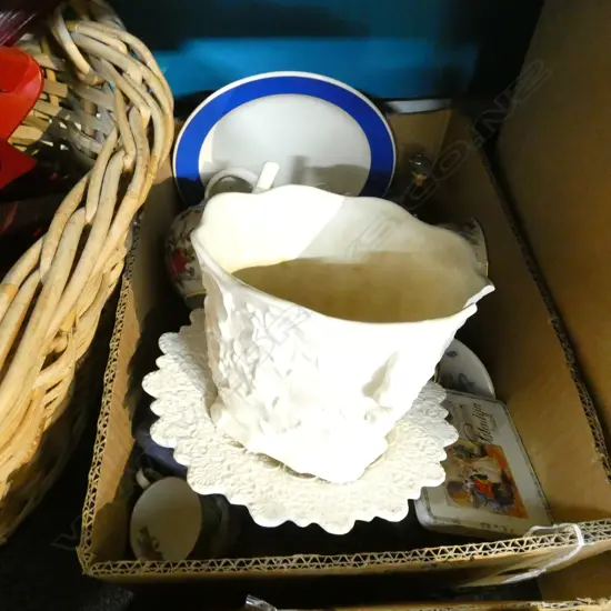 BOX LOT MISC CHINA/ PORCELAIN / GLASS ETC.