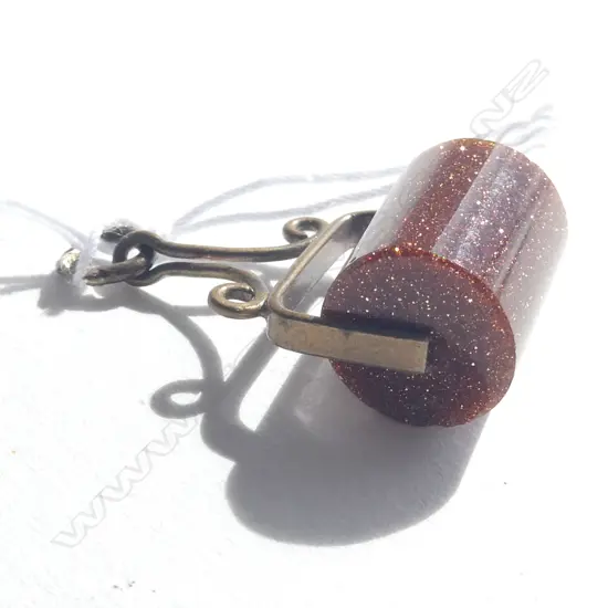 (19491e) C1900 GILT & GOLDSTONE GARDEN ROLLER FOB