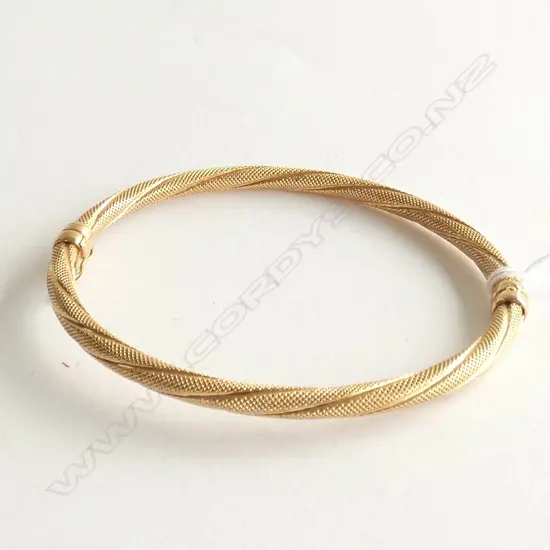 (19953) 9CT ROPE TWIST SNAP BANGLE 