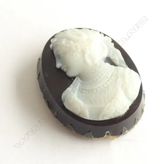 (19299) VINTAGE GLASS CAMEO PANEL UNFRAMED