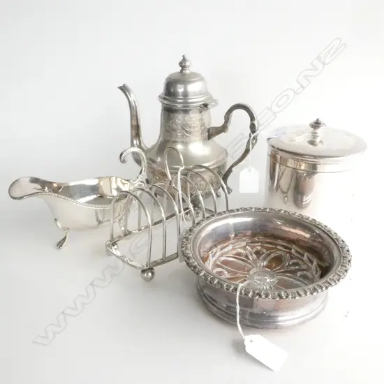 EP BARRELL / WINE COASTER / GRAVY JUG / TOAST RACK & COFFEE POT H. 215MM