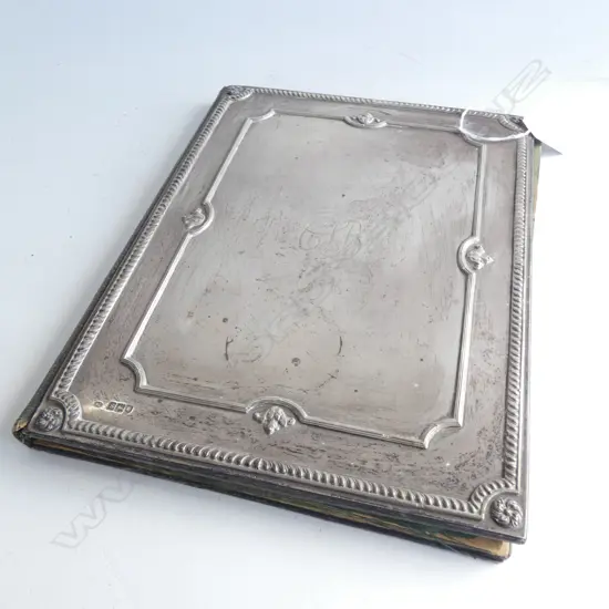 (19554) 1913 LONDON LGE SILVER COVERED WRITING FOLDER 300X230mm