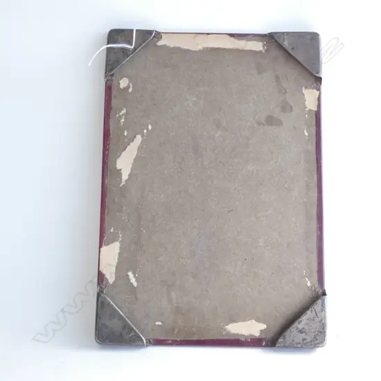 (19554) VINTAGE DESK PAPER HOLDER SILVER CORNERS