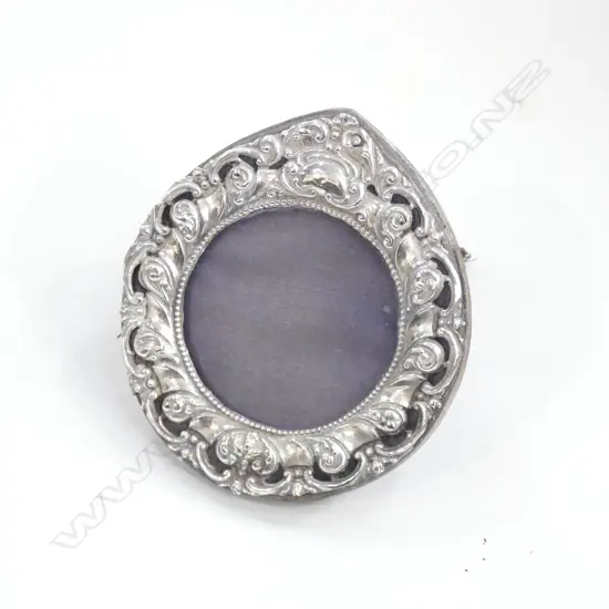 ST. SILVER ORNATE ROUND PHOTO FRAME BIRMINGHAM 1901