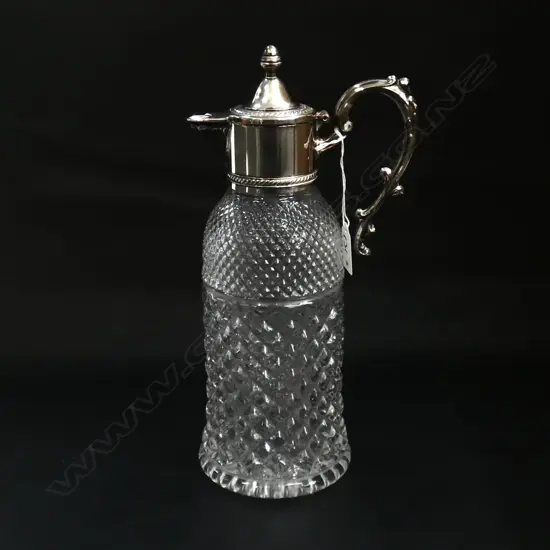 ITALIAN CLARET JUG SILVER PLATED MOUNT H. 320mm