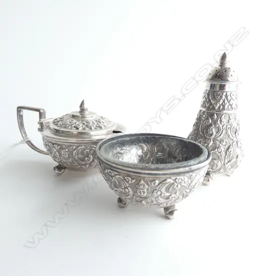 3 SENA 925 STERLING CONDIMENTS 115 GRAMS