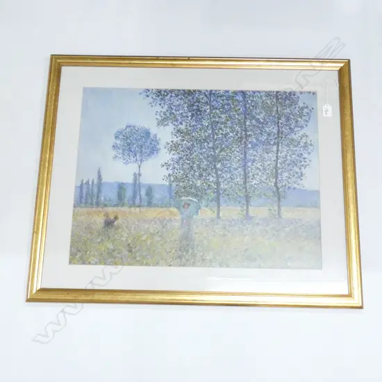 CLAUDE MONET PRINT 'SUNLIGHT UNDER THE POPULARS'