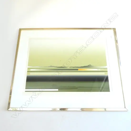 SIGNED GREEN LANDSCAPE SILK SCREEN PRINT 83/95 '83 420x600mm
