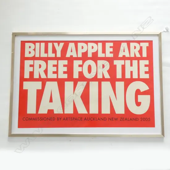 BILLY APPLE ART SPACE POSTER. 530x805mm