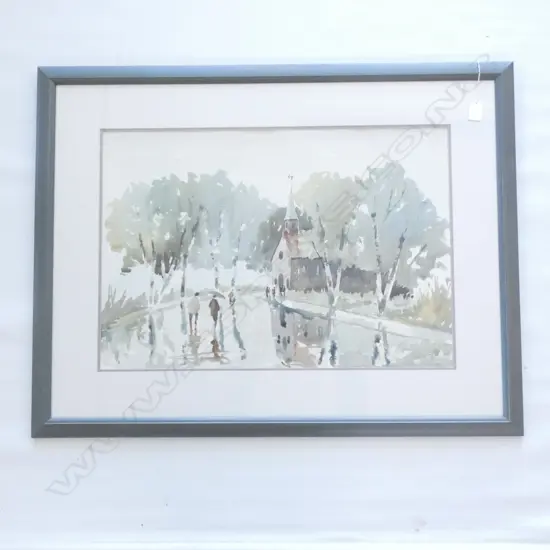 FRAMED WATERCOLOUR - LESLIE MARSH  620 X 430MM