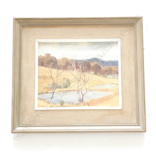 AUSTRALIAN LANDSCAPE OIL HERMANSBURG GROUP SIGNED NOLA TEGEL 240mm x 290mm