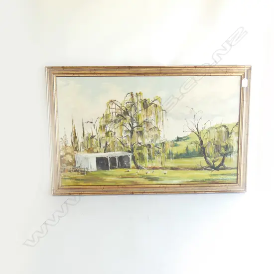 PETER J WALLERS (1953- ) SIGNED, OIL ON BOARD, KING COUNTRY 1973. 800 x 490mm.