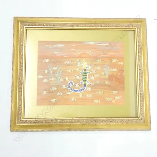 GILT FRAMED AUSTRALIAN LANDSCAPE ARTWORK 290x385mm