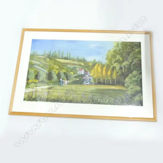 AFTER CAMILLE PISSARRO OIL PAINTING 495x845mm