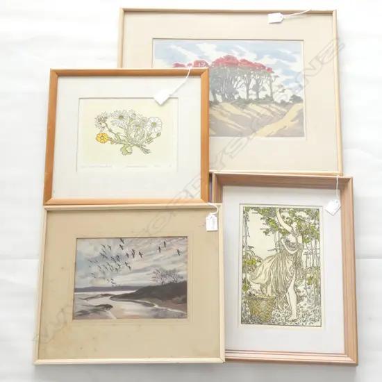 PR BOCK ORDER LTD ED. PRINTS; ALPINE FLOWERS OF NZ & RATA  355 X 245MM + 2 OTHER PRINTS