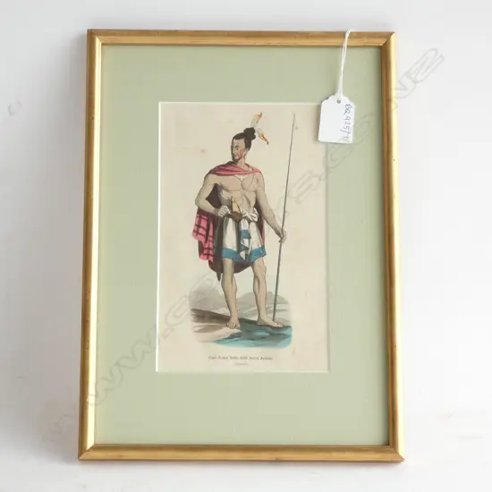 MAORI WARRIOR - ITALIAN COLOURED LITHO...