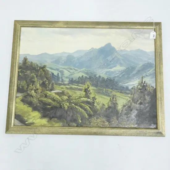 JONATHAN R WHITE OIL PAINTING EXTENSIVE VALLEY SCENE 