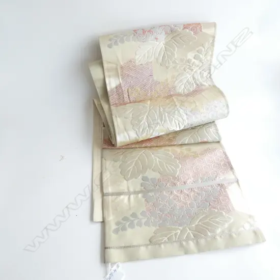 JAPANESE SILK OBI HANDWOVEN 3.4 M
