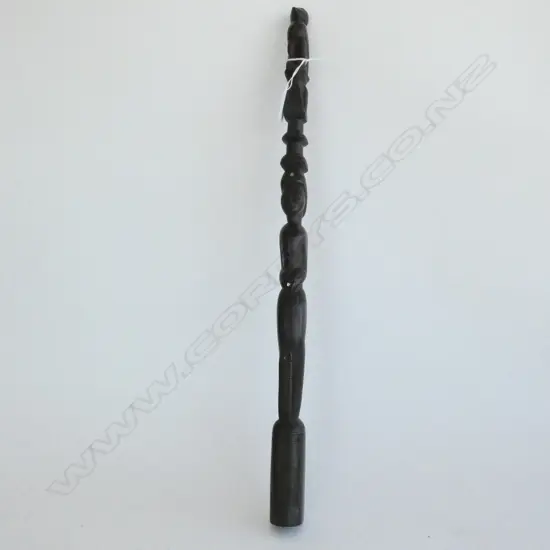TROBIAND ISLANDS CARVED HARDWOOD STAFF L.530mm