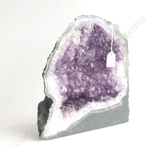 CUT AMETHYST GEODE H.270mm CONCAVE CRYSTAL DISPLAY