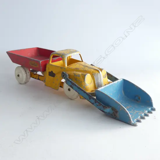 FUN HO DUMP TRUCK WITH FRONT END LOADER L. 350MM WEAR TO 3 COLOURS 