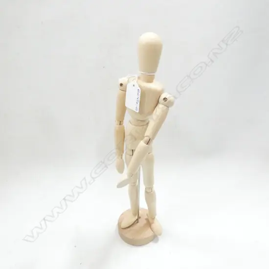 VINTAGE ARTICULATED DOLL MODEL SOLID WOOD H. 300 MM