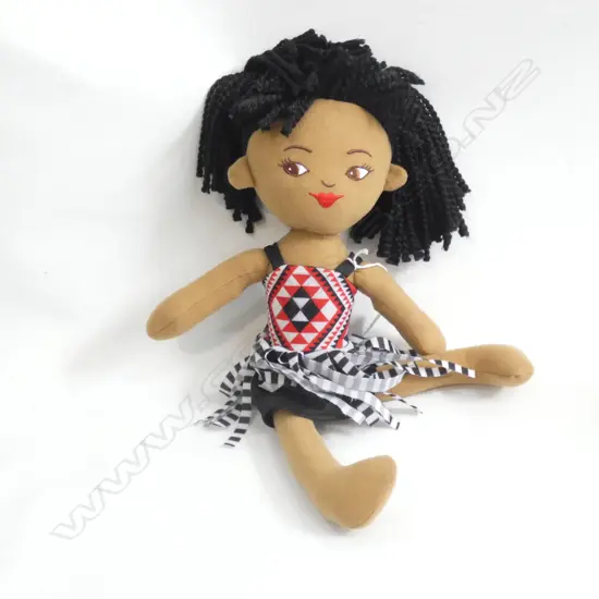 NZ MADE MAORI GIRL SOFT DOLL 